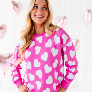 Baby Kids Bamboo Pajamas — Heart It All Before Women's Sweatshirt — Image 1