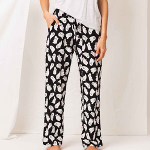 Baby Kids Bamboo Pajamas — Here Ghost Nothing Women’s Wide Leg Pants — Image 1