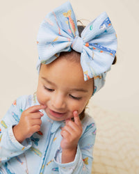Baby Kids Bamboo Pajamas — Holy Carp Biggie Bow — Image 1