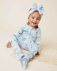 Baby Kids Bamboo Pajamas — Holy Carp Convertible Romper — Image 1