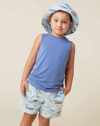 Baby Kids Bamboo Pajamas — Holy Carp Muscle Tank & Shorts Set — Image 1