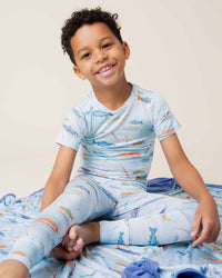 Baby Kids Bamboo Pajamas — Holy Carp Short Sleeve Pajama Set — Image 1