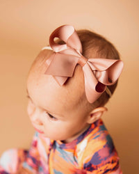 Baby Kids Bamboo Pajamas — Woven Nylon Bow — Image 1