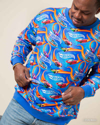 Baby Kids Bamboo Pajamas — Hot Wheels™ Full Throttle Adult Unisex Crew Neck Sweatshirt — Image 1