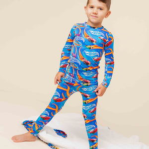 Baby Kids Bamboo Pajamas — Hot Wheels™ Full Throttle Long Sleeve Pajama Set — Image 1