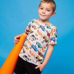 Baby Kids Bamboo Pajamas — Hot Wheels™ Rebel Racer T-Shirt — Image 1