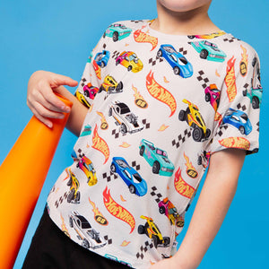 Baby Kids Bamboo Pajamas — Hot Wheels™ Rebel Racer T-Shirt — Image 1
