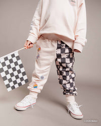 Baby Kids Bamboo Pajamas — Hot Wheels™ Final Lap Relaxed Fit Sweatpants — Image 1