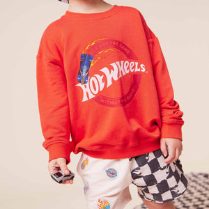 Baby Kids Bamboo Pajamas — Hot Wheels™ Turbo Crew Neck Sweatshirt — Image 1