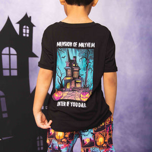 Baby Kids Bamboo Pajamas — I Haunt It That Way Short Sleeve T-Shirt & Shorts Set — Image 1