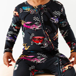 Bums & Roses - Baby & Kids Bamboo Pajamas - Fast Track Romper - Image 1