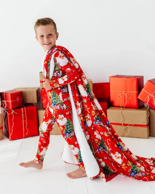 Baby Kids Bamboo Pajamas — In The Nick Of Time Bum Bum Blanket - Plush — Image 10