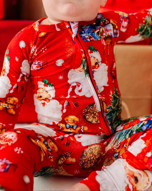 Baby Kids Bamboo Pajamas — In The Nick Of Time Convertible Romper — Image 10