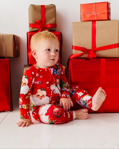 Baby Kids Bamboo Pajamas — In The Nick Of Time Convertible Romper — Image 12
