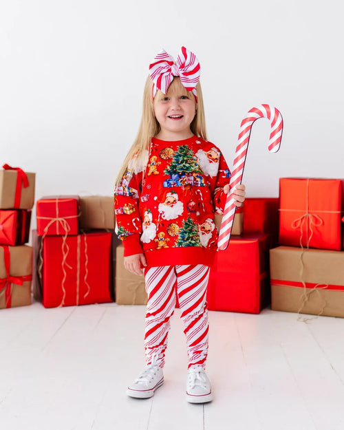 Baby Kids Bamboo Pajamas — In The Nick Of Time Crew Neck Sweatshirt — Image 10