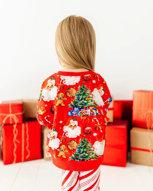 Baby Kids Bamboo Pajamas — In The Nick Of Time Crew Neck Sweatshirt — Image 9