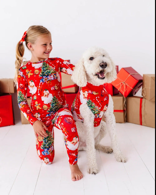Baby Kids Bamboo Pajamas — In The Nick Of Time Dog Sweater — Image 7
