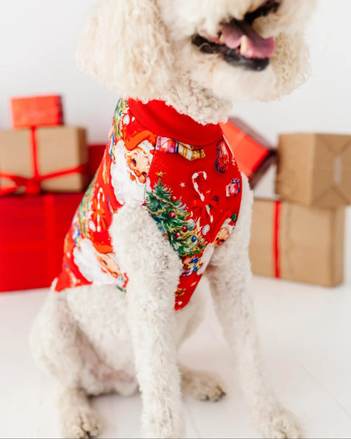 Baby Kids Bamboo Pajamas — In The Nick Of Time Dog Sweater — Image 4