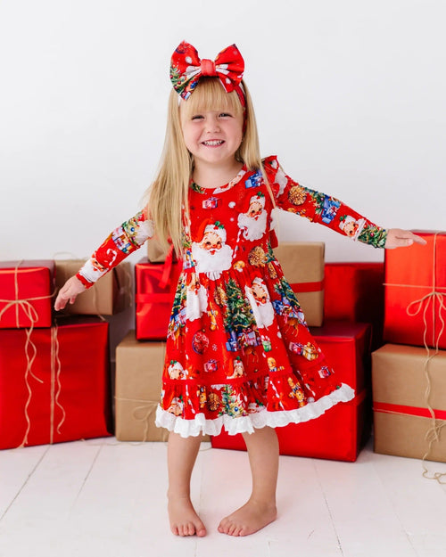 Baby Kids Bamboo Pajamas — In The Nick Of Time Biggie Bow — Image 7