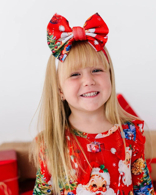 Baby Kids Bamboo Pajamas — In The Nick Of Time Biggie Bow — Image 5