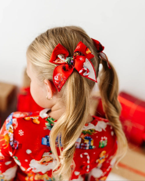 Baby Kids Bamboo Pajamas — In The Nick Of Time Woven Piggy Clip — Image 10