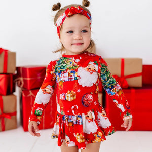 Bums & Roses - Baby & Kids Bamboo Pajamas - In The Nick Of Time Ruffle Dress - Image 1