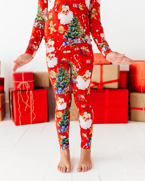 Baby Kids Bamboo Pajamas — In The Nick Of Time Long Sleeve Pajama Set — Image 16