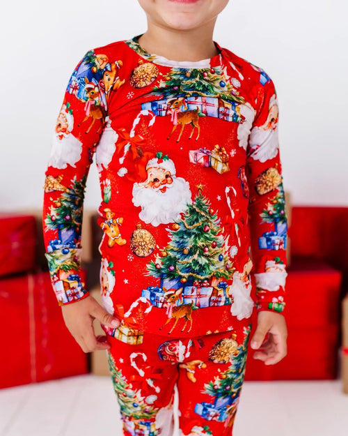 Baby Kids Bamboo Pajamas — In The Nick Of Time Long Sleeve Pajama Set — Image 13