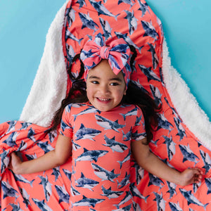 Baby Kids Bamboo Pajamas — Jaws Dropping Bum Bum Blanket - Plush — Image 1