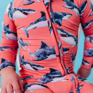 Baby Kids Bamboo Pajamas — Jaws Dropping Convertible Romper — Image 1