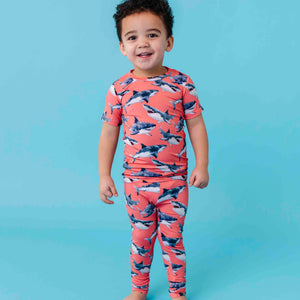 Baby Kids Bamboo Pajamas — Jaws Dropping Short Sleeve Two-Piece Pajama Set — Image 1