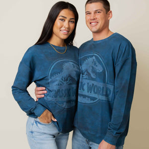 Baby Kids Bamboo Pajamas — Jurassic World™ Adult Unisex Crew Neck Sweatshirt — Image 1