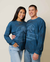 Baby Kids Bamboo Pajamas — Jurassic World™ Adult Unisex Crew Neck Sweatshirt — Image 1