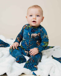 Baby Kids Bamboo Pajamas — Jurassic World™ Convertible Romper — Image 1