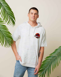 Baby Kids Bamboo Pajamas — Jurassic World™ Throwback Men's Short Sleeve Hoodie — Image 1