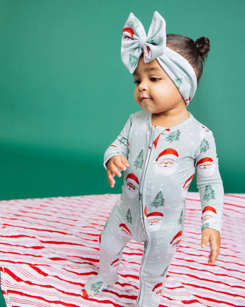 Baby Kids Bamboo Pajamas — Just BeClause Biggie Bow — Image 6