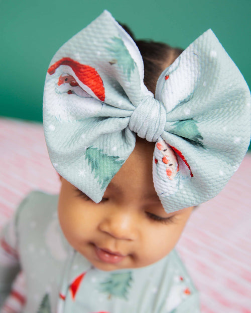 Baby Kids Bamboo Pajamas — Just BeClause Biggie Bow — Image 4