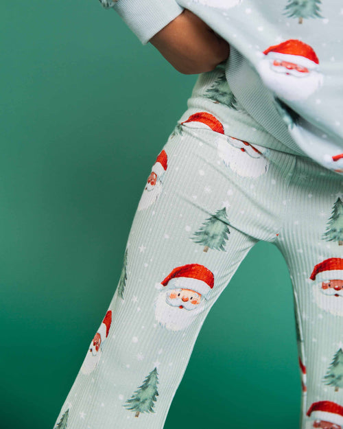 Baby Kids Bamboo Pajamas — Just BeClause Crew Neck Sweatshirt & Bell Bottoms Set — Image 3