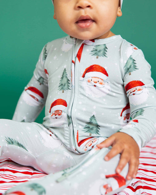 Baby Kids Bamboo Pajamas — Just BeClause Footie — Image 4