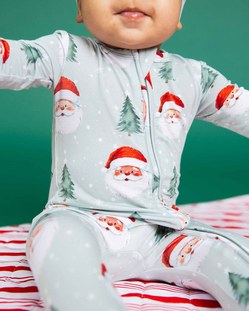 Baby Kids Bamboo Pajamas — Just BeClause Footie — Image 7