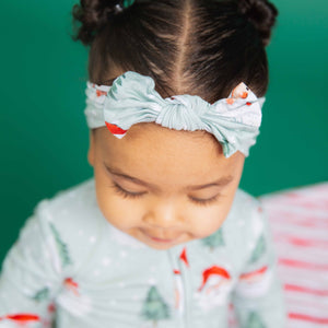 Baby Kids Bamboo Pajamas — Just BeClause Headwrap — Image 1