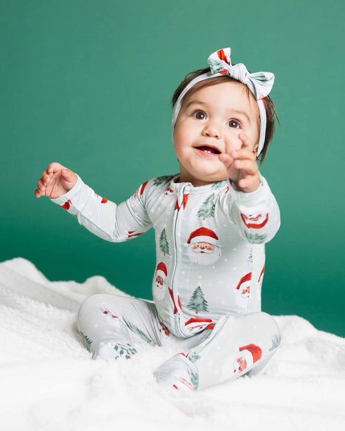 Baby Kids Bamboo Pajamas — Just BeClause Headwrap — Image 4