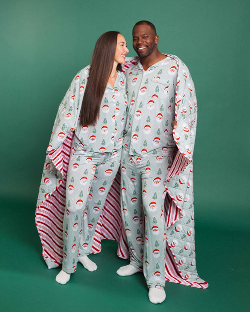 Baby Kids Bamboo Pajamas — Just BeClause Women's Long Sleeve Collar Shirt & Pants Pajama Set — Image 4