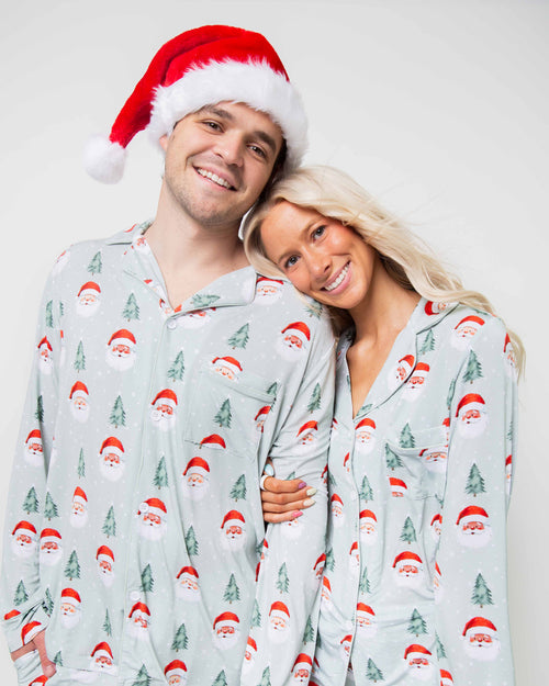 Baby Kids Bamboo Pajamas — Just BeClause Women's Long Sleeve Collar Shirt & Pants Pajama Set — Image 2