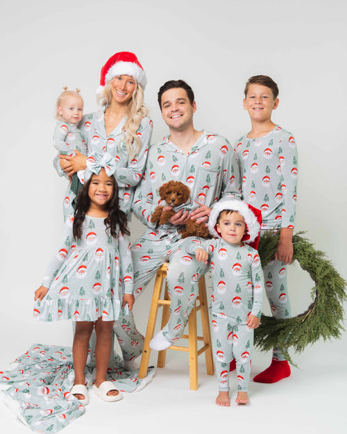 Baby Kids Bamboo Pajamas — Just BeClause Long Sleeve Dress & Shorts Set — Image 9