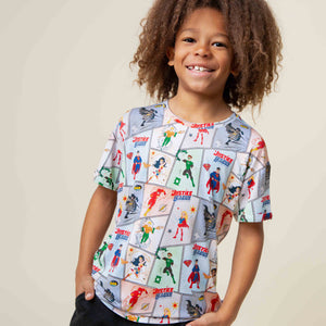 Baby Kids Bamboo Pajamas — Justice League™ T-Shirt — Image 1