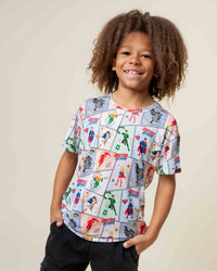 Baby Kids Bamboo Pajamas — Justice League™ T-Shirt — Image 1