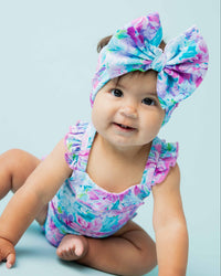 Baby Kids Bamboo Pajamas — Lei'd Back Biggie Bow — Image 1