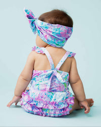 Baby Kids Bamboo Pajamas — Lei'd Back Bubble Romper — Image 1