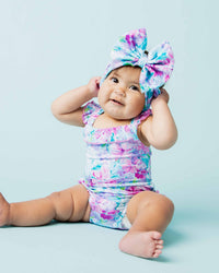 Baby Kids Bamboo Pajamas — Lei'd Back Bubble Romper — Image 1